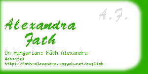 alexandra fath business card