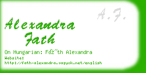 alexandra fath business card